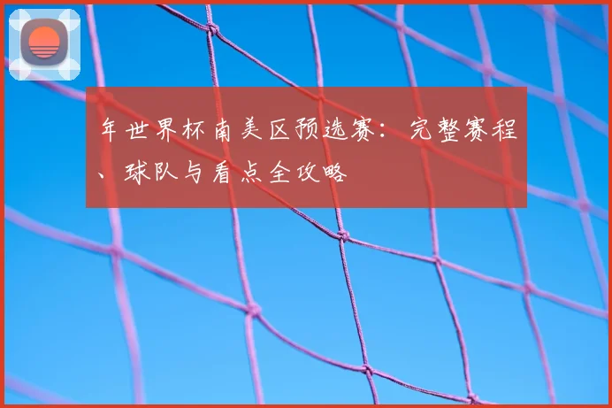 年世界杯南美区预选赛:完整赛程、球队与看点全攻略